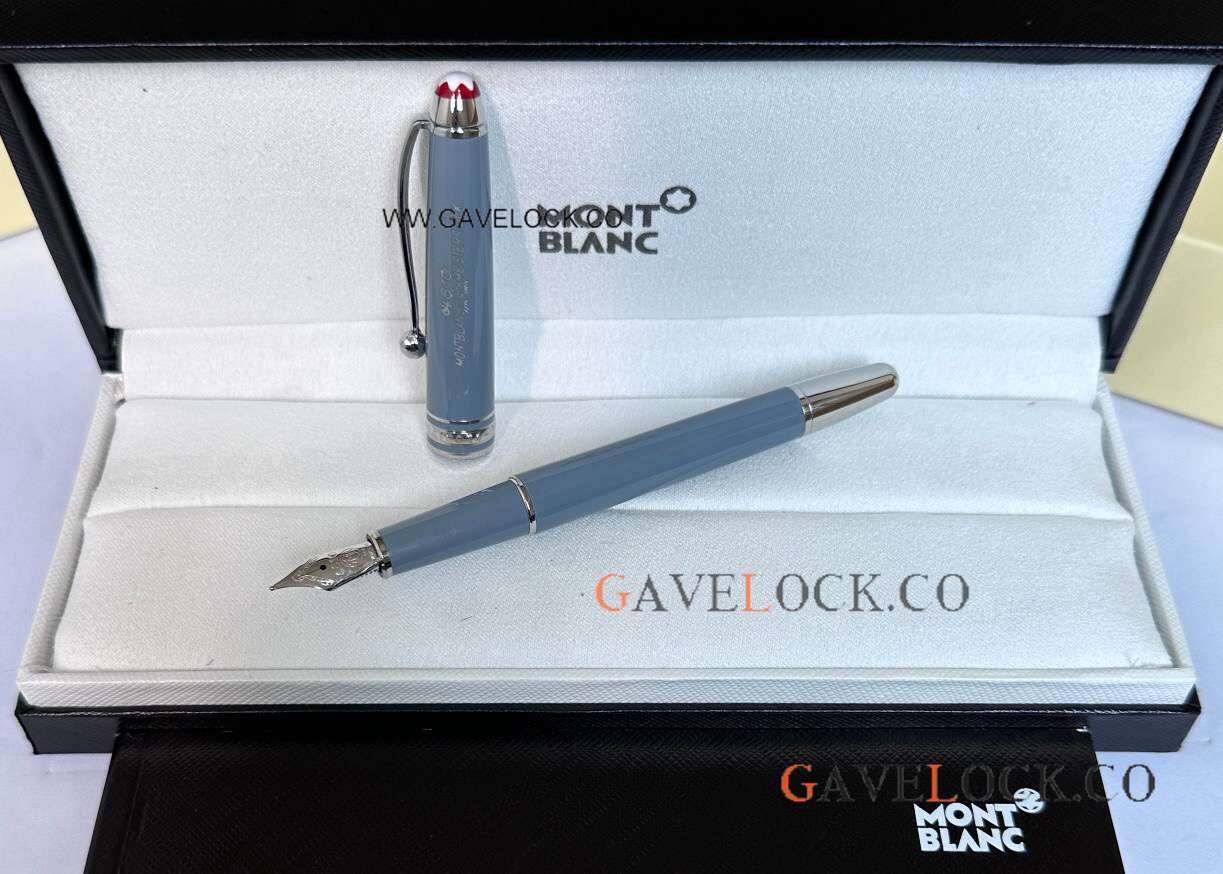 Copy Mont blanc 100 Yrs Meisterstuck Glacier Blue Pen Fountain 164 Slim